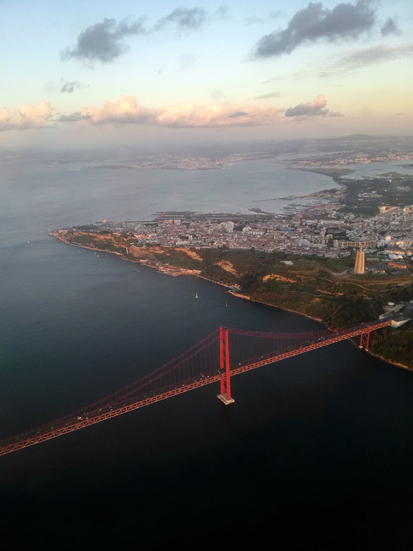 Lissabon Brücke Foto aus der Luft